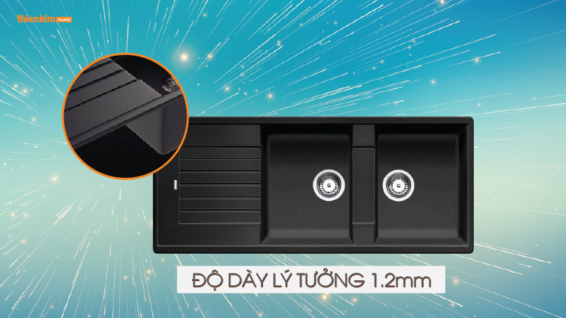 Chậu rửa chén Hafele Blancozia 8S 565.76.359 có độ dày lý tưởng